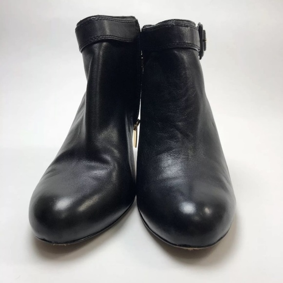 VINCE CAMUTO Black Leather Boot Chrissa Ankle Boot Sz 9M/39 - Picture 8 of 8